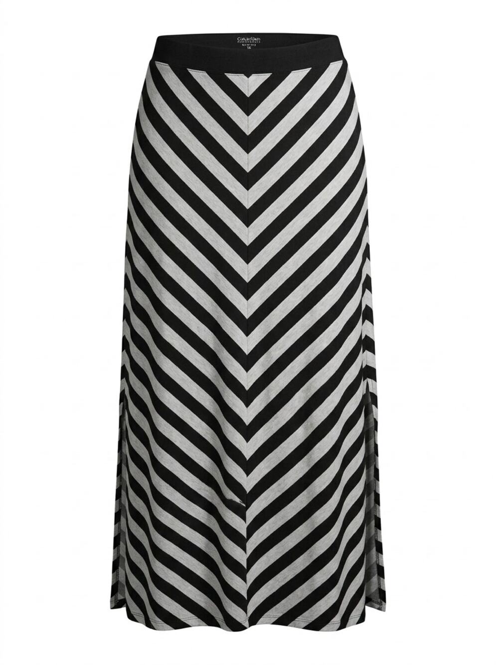 Calvin Klein Performance Printed Knit Maxi Striped Skirt Women Plus Size 1X